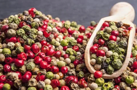 Mixed peppercorns Stock Photos