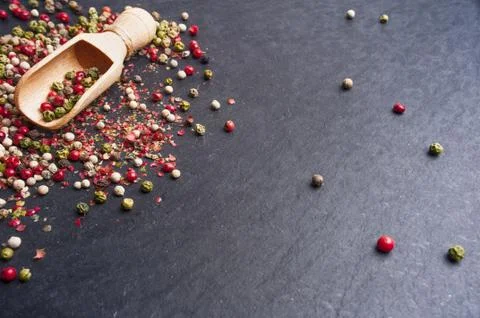 Mixed peppercorns Stock Photos