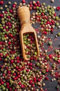 Mixed peppercorns Stock Photos