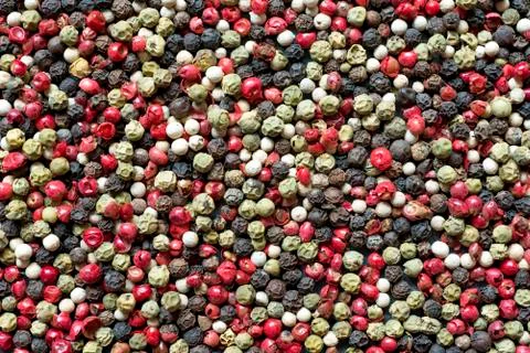 Mixed peppercorns Stock Photos