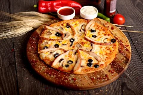 Mixed pizza Stock Photos