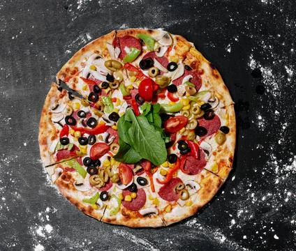 Mixed Pizza Stock-Fotos
