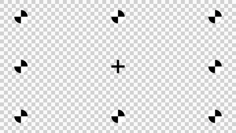 Mixed plus and corner tracking markers isolated on transparent background イラスト素材