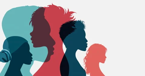 Mixed race. Group of men and women of diverse culture.Diversity people.Ethnicity Stock Footage 149112756