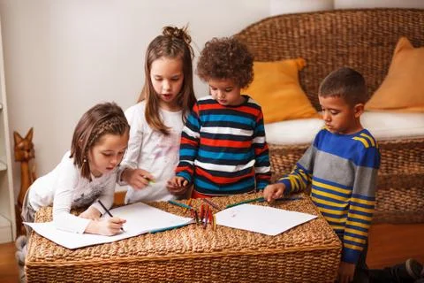 Mixed race kids Stock Photos