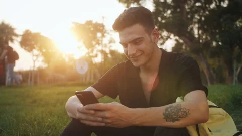 Mixed race male using mobile app for e-commerce, online shopping, social media. Stock Footage 220118811