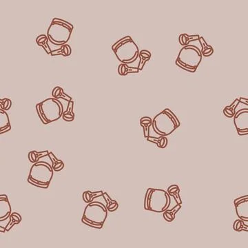 Mixed reality headset augmented reality line vector seamless pattern 库存插图