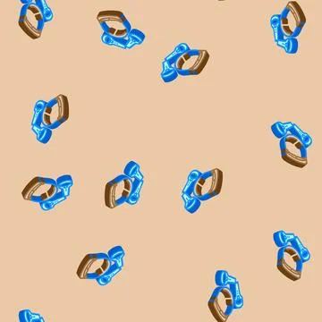 Mixed reality headset augmented reality isometric icon seamless pattern イラスト素材