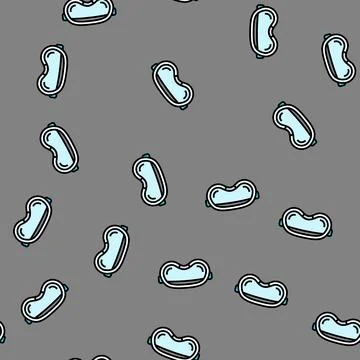 Mixed reality headset augmented vector seamless pattern Stock Illustration