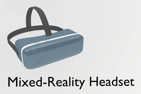 Mixed-Reality Headset concept Illustrazione stock