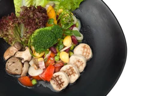 Mixed salad background Stock Photos