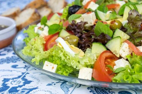 Mixed salad close up Foto stock
