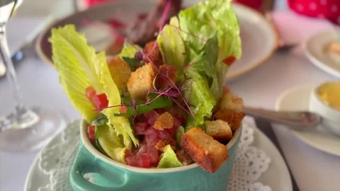 Mixed Salad Stock Footage 321223787
