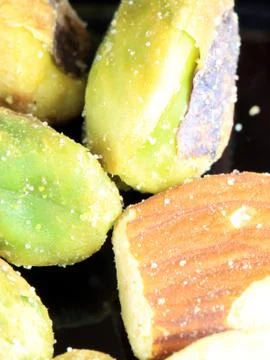 Mixed Salted Nuts Stock Photos