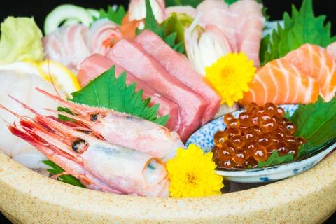 Mixed sashimi Stock Photos