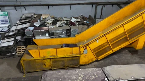 Mixed scrap in factory india Stock Footage 318643943