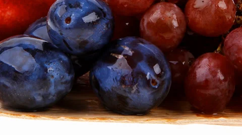 Mixed set of fresh raw ripe fruits Vídeos de archivo 36772147