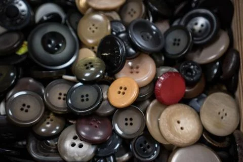 Mixed Sewing Buttons Stock Photos