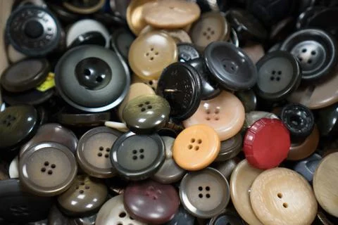 Mixed Sewing Buttons Stock Photos