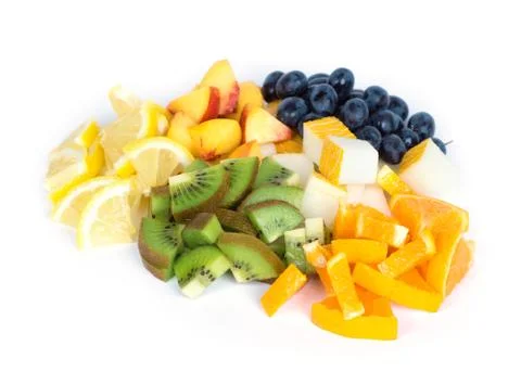 Mixed slice of fruit Foto stock