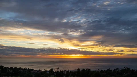 Mixed Speed Cloudy Sunset Timelapse Stock-Footage 222842577