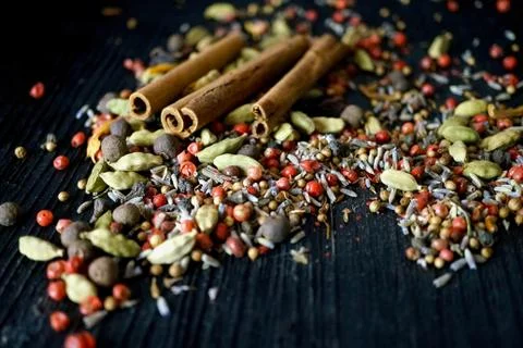Mixed spices Stock Photos