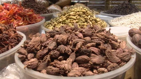 Mixed Spices Piled in Bulk Stock Footage 321465741