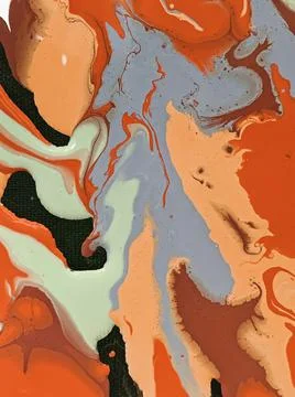Mixed stains creating an abstract pattern in the water - a cool background 写真素材