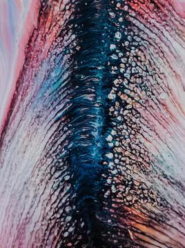 Mixed stains creating an abstract pattern in the water - a cool background 写真素材