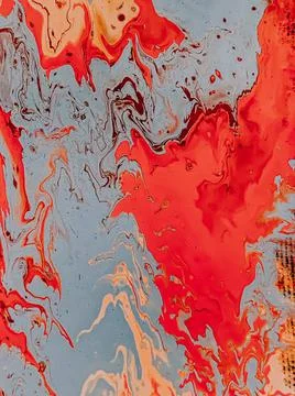 Mixed stains creating an abstract pattern in the water - a cool background 写真素材
