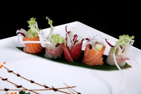 Mixed sushi g Stock Photos
