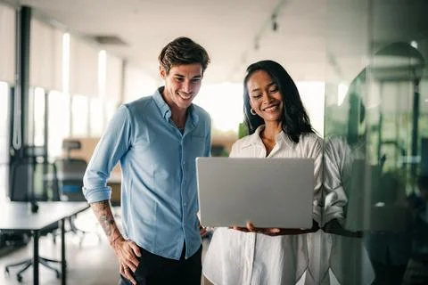 Mixed team of software engineers brainstorming ideas. Diverse app developers 스톡 사진