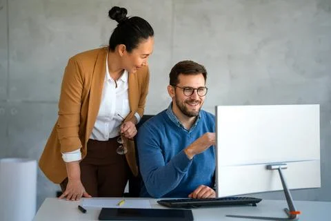 Mixed team of software engineers brainstorming ideas. Diverse app developer.. 库存照片