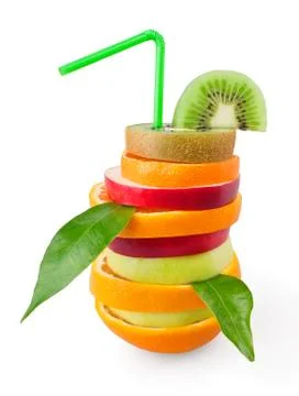 Mixed tropical fruit Stock Photos