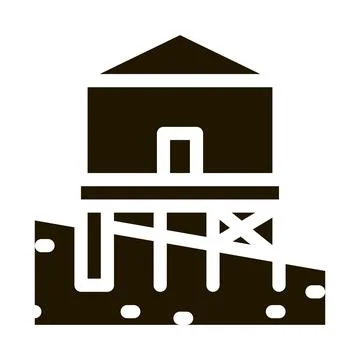 Mixed type of built foundation icon Vector Glyph Illustration Stock Illustration