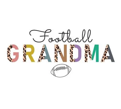 A mixed typography with hand-drawn cursive for 'football' and block letters f Stock Illustration