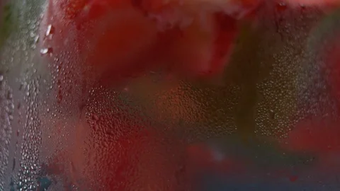 Mixed vague components in the glass Stock Footage 92053204