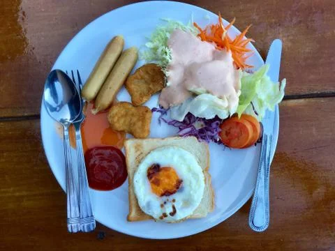 Mixed variety breakfast Stock Photos