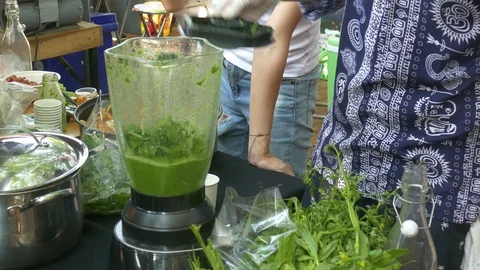 Mixed Vegetable Drinks. Stock Footage 108264514