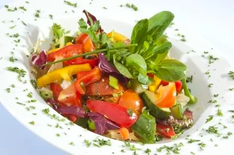 Mixed vegetable salad Stock Photos