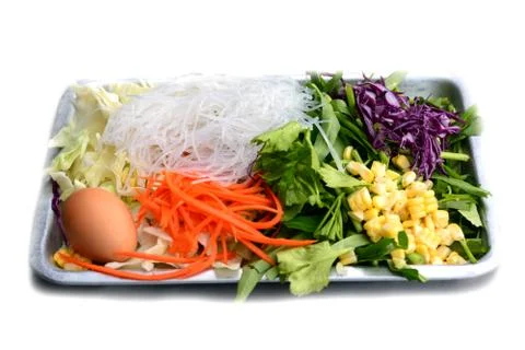 Mixed vegetables on plate Stock Photos