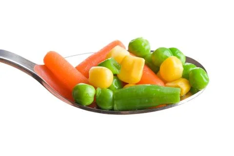 Mixed vegetables on white background Stock Photos