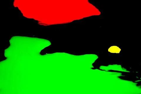 Mixed up wet acrylic colored paint on black plastic background abstract bac.. Illustrazione stock