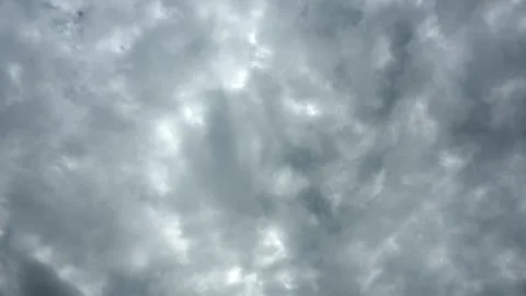 Mixed white to gray storm clouds moving in a time lapse  Stock Footage 242801391