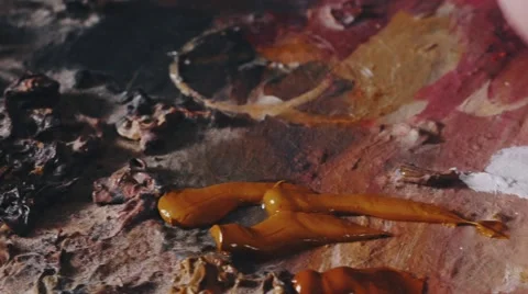 Mixed white pain  Stock Footage 64763980