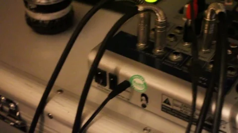 Mixer and cables 스톡 동영상 76392130