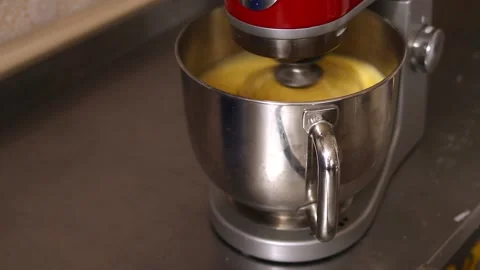 Mixer with batter, cake dough making process Stock Footage 150557158