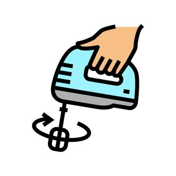 Mixer beating color icon vector illustration Stock Illustration