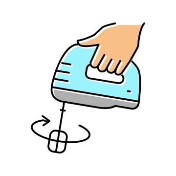 Mixer beating color icon vector illustration Stock Illustration