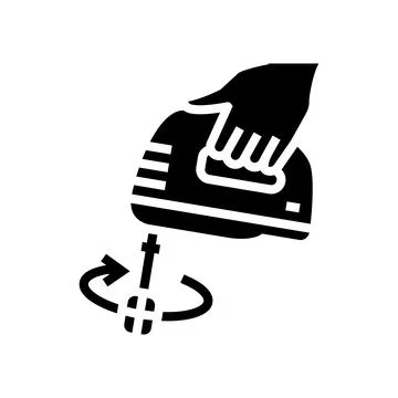 Mixer beating glyph icon vector illustration Stock Illustration